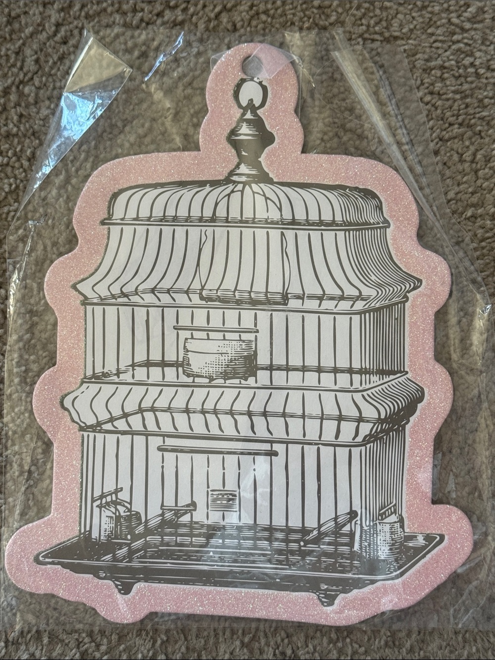 Michaels Pink Glitter Birdcage Wall Cutout Decor!